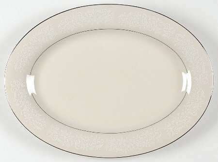 Ivory Fantasy 14" Oval Serving Platter