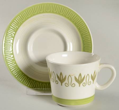 Mayan Flat Cup & Saucer Set by Sears
