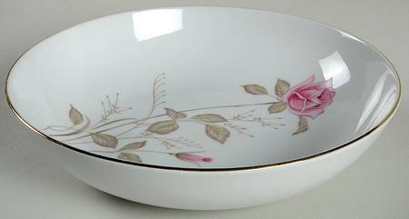 Minuet Rose 9" Round Vegetable Bowl