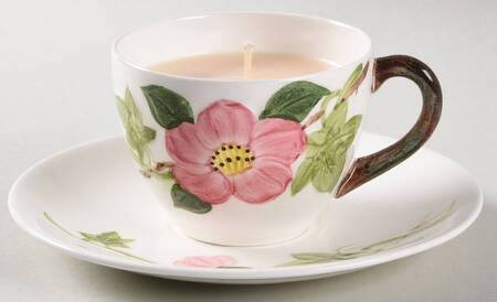 Mountain Rose Scented Cup & Saucer Candle-Lavender  HC