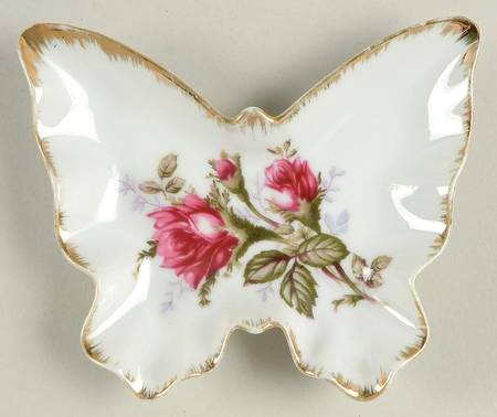 Moss Rose Butterfly Shaped Dish