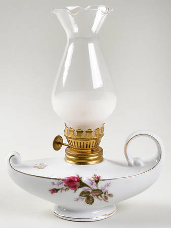 Moss Rose Hurricane Lamp & Globe