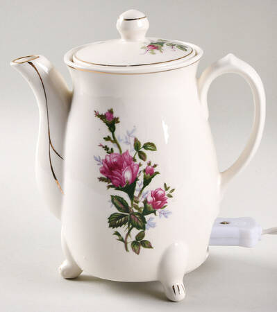 Moss Rose Electric Hot Water Pot with Lid & Cord