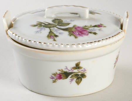 Moss Rose Butter Tub & Lid