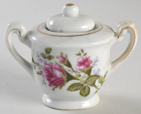 Moss Rose Child's Sugar Bowl & Lid