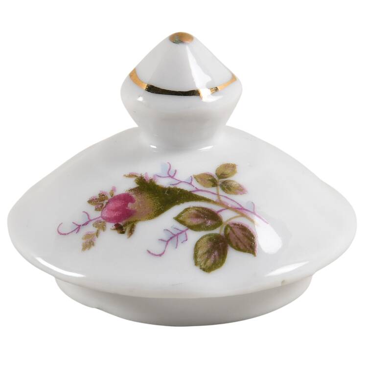 Moss Rose Lid for Sugar Bowl