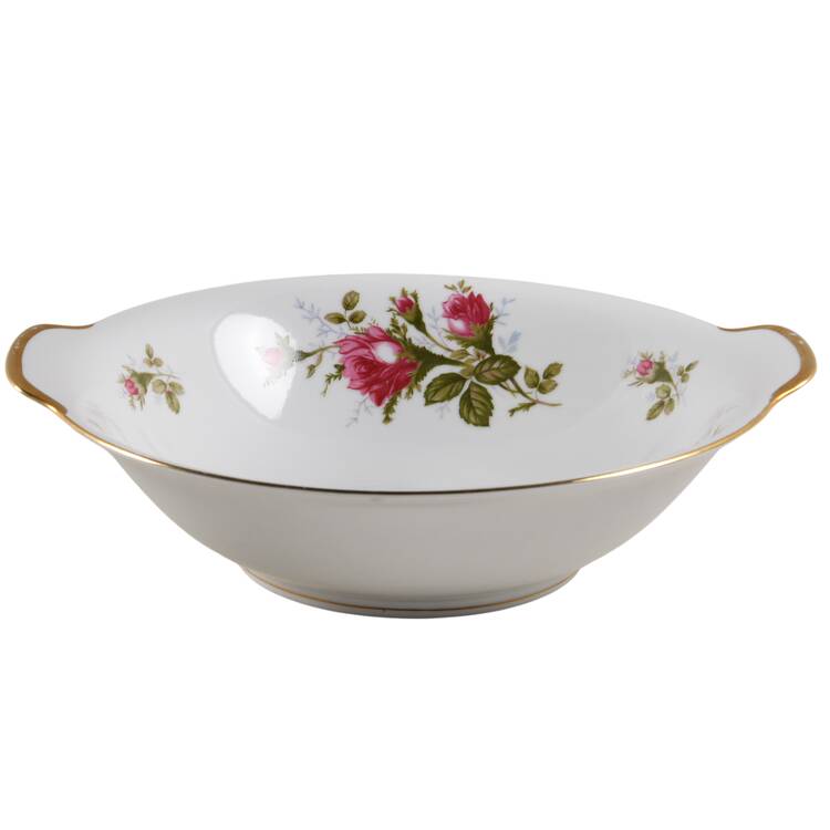 Moss Rose 9" Round Vegetable Bowl