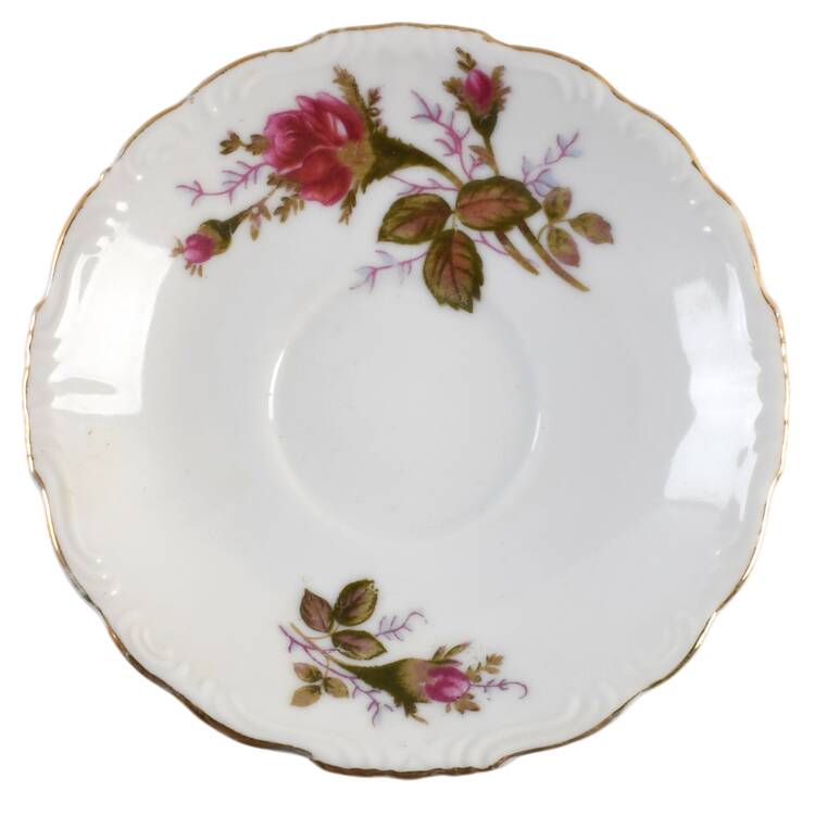 Moss Rose Saucer for Footed Demitasse Cup by Japan