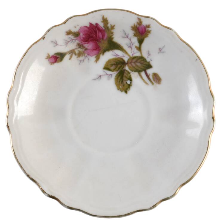 Moss Rose Saucer for Footed Demitasse Cup
