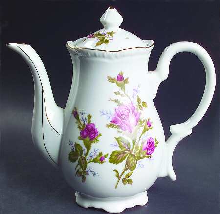 Moss Rose Coffee Pot & Lid