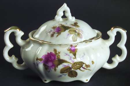 Moss Rose Mini Sugar Bowl & Lid