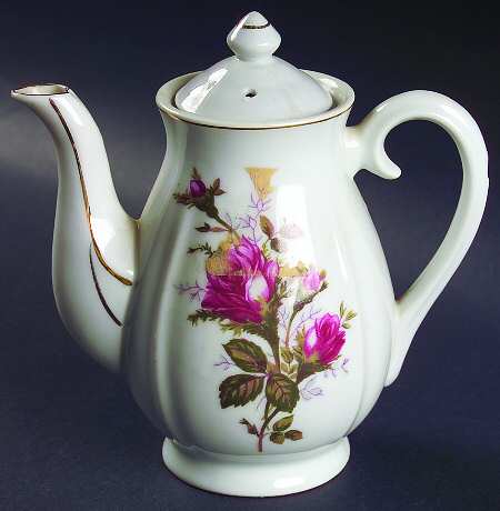 Moss Rose Mini Coffee Pot & Lid