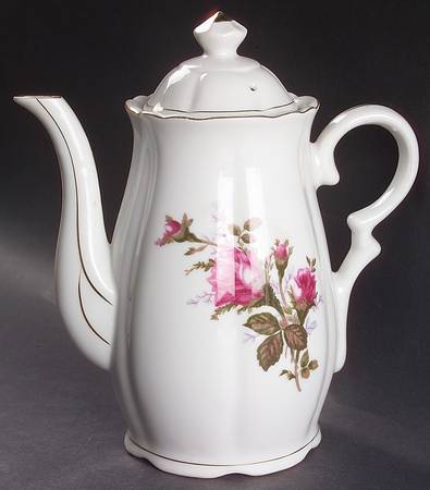 Moss Rose Musical Coffee Pot & Lid