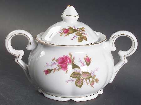 Moss Rose Sugar Bowl & Lid