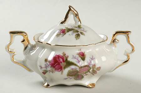 Moss Rose Individual Sugar Bowl & Lid