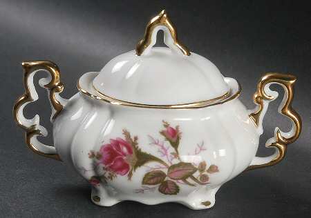 Moss Rose Sugar Bowl & Lid