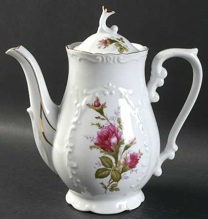 Moss Rose Coffee Pot & Lid