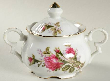 Moss Rose Sugar Bowl & Lid