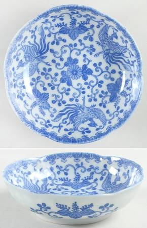 Phoenix Bird 5" Scalloped Bowl