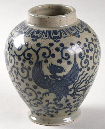 Phoenix Bird 5" Ginger Jar No Lid
