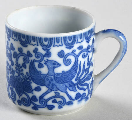 Phoenix Bird Flat Demitasse Cup