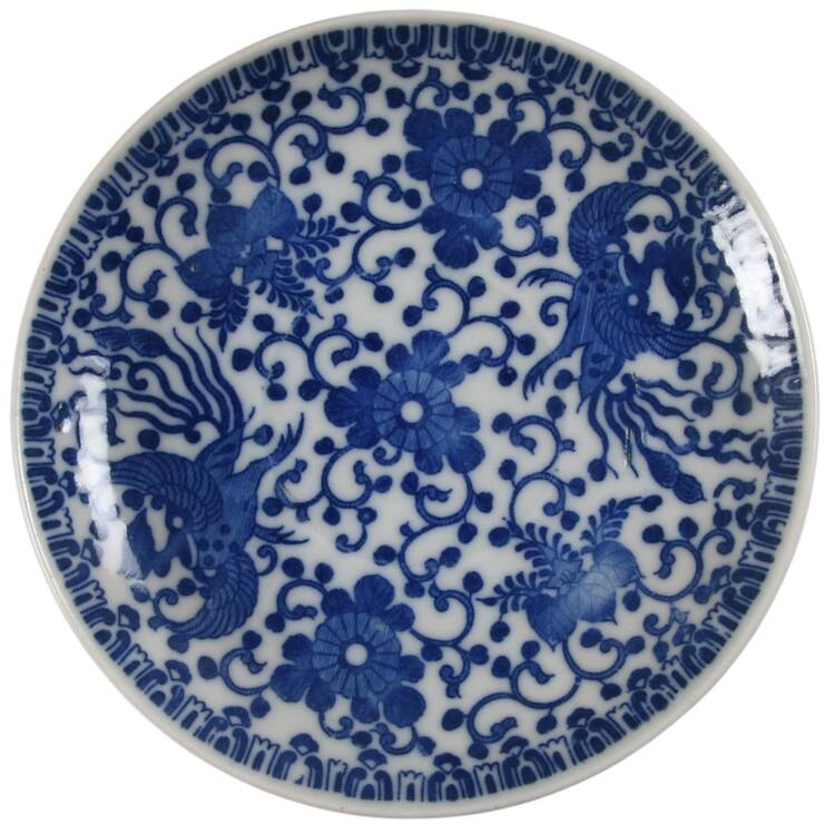 Phoenix Bird Saucer for Flat Cup