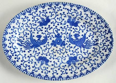 Phoenix Bird 10" Oval Serving Platter
