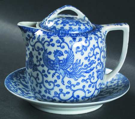 Phoenix Bird Large Syrup with Lid and Underplate
