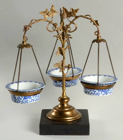 Phoenix Bird Metal/Wood Server w/3 Ramekins
