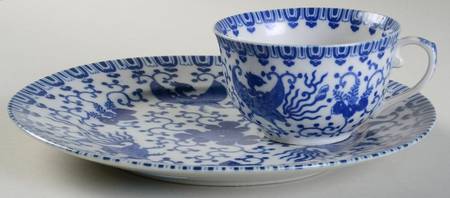 Phoenix Bird Tea & Toast Snack Plate & Reg Cup Set