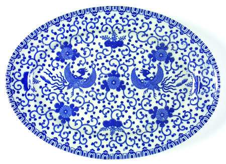 Phoenix Bird 11" Oval Serving Platter