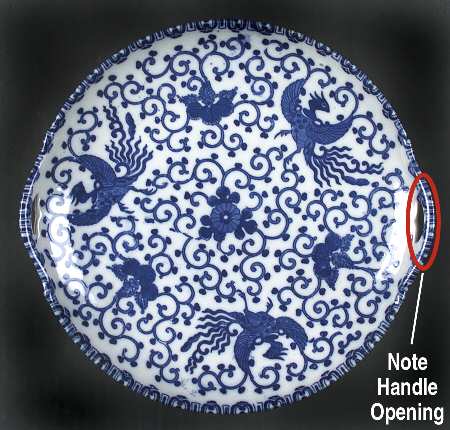 Phoenix Bird #1B Handled Cake Plate