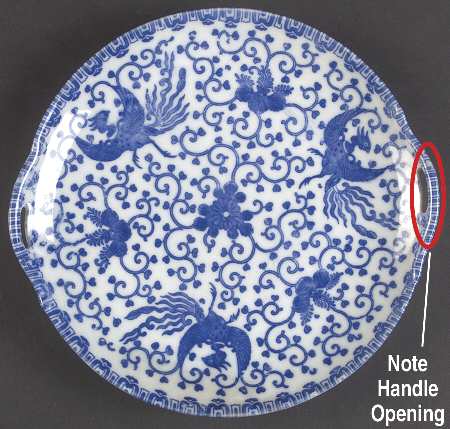 Phoenix Bird #3 Handled Cake Plate