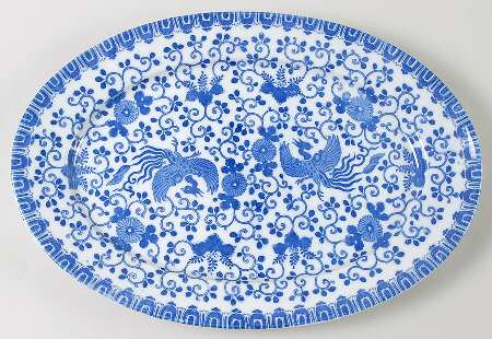 Phoenix Bird 16" Oval Serving Platter