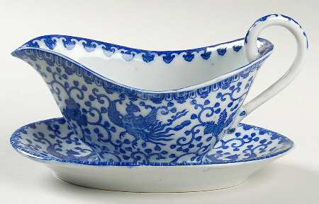 Phoenix Bird #2 Gravy Boat & Underplate