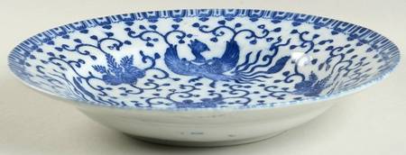 Phoenix Bird Large Rim Soup Bowl