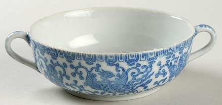 Phoenix Bird Flat Cream Soup Bowl