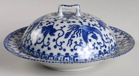 Phoenix Bird Muffin Dish & Lid