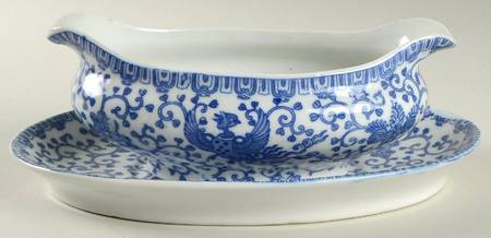 Phoenix Bird Gravy Boat & Underplate