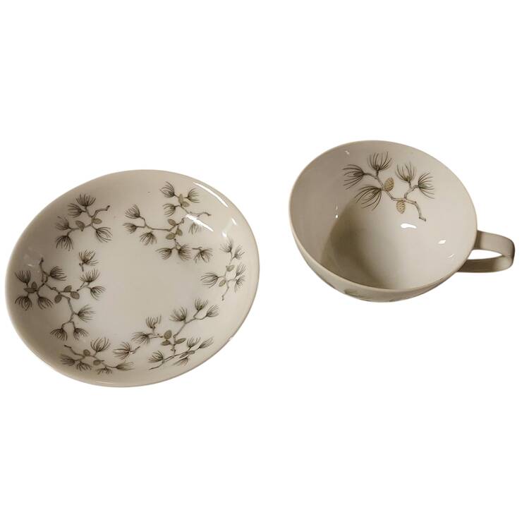 Pine Footed Cup & Saucer Set