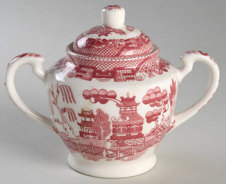 Pink Willow (Fine Quality) Sugar Bowl & Lid
