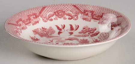Pink Willow (Earthenware) Fruit/Dessert (Sauce) Bowl