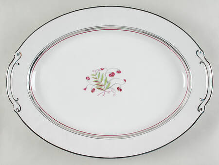 Platinum Beauty 16" Oval Serving Platter