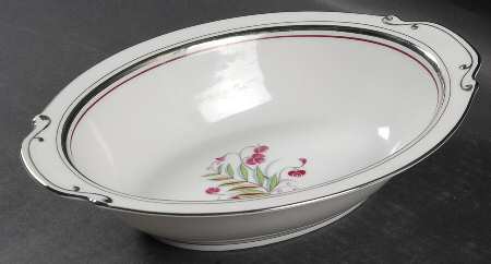 Platinum Beauty 11" Oval Vegetable Bowl