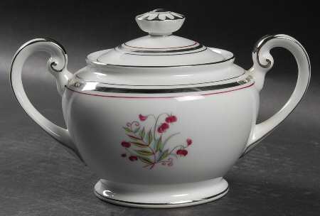 Platinum Beauty Sugar Bowl & Lid