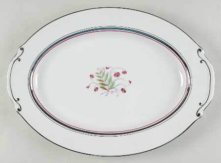 Platinum Beauty 16" Oval Serving Platter