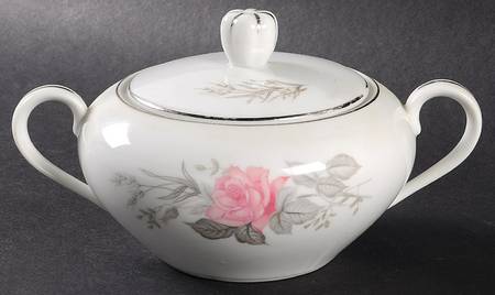 Rose Bouquet (Coupe) Sugar Bowl & Lid