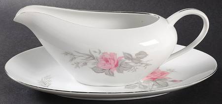 Rose Bouquet (Coupe) Gravy Boat & Underplate/Relish