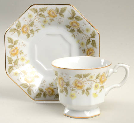 Rose Marie (Octagonal) Footed Cup & Saucer Set