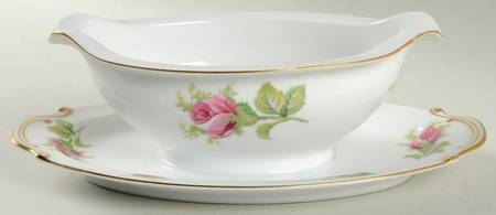 Roselea Gravy Boat with Attached Underplate